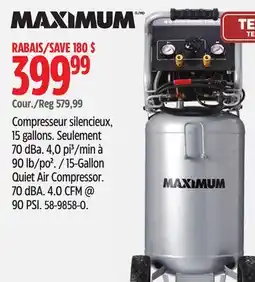 Canadian Tire 15-Gallon Quiet Air Compressor offer