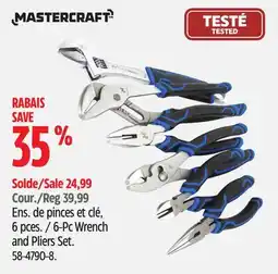 Canadian Tire Mastercraft 6-Pc Wrench and Pliers Set offer