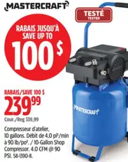 Canadian Tire 10-Gallon Shop Compressor offer