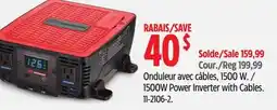 Canadian Tire 1500W Power Inverter with Cables offer