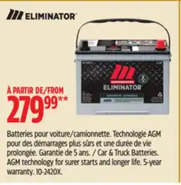 Canadian Tire MOTOMASTER Car & Truck Batteries. AGM technology for surer starts and longer life offer