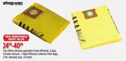Canadian Tire Shop-vac High-Efficiency Collector Filter Bags, 2-Pk offer