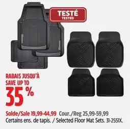 Canadian Tire Selected Floor Mat Sets offer