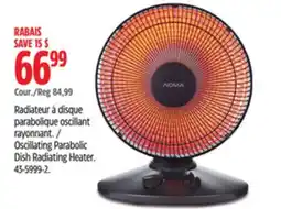 Canadian Tire Oscillating Parabolic Dish Radiating Heater offer