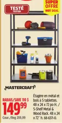 Canadian Tire 5-Shelf Metal & Wood Rack offer