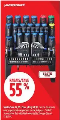 Canadian Tire 69-Pc Screwdriver Set with Wall-Mountable Storage Stand offer