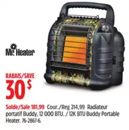 Canadian Tire Mr. Heater 12K BTU Buddy Portable Heater offer