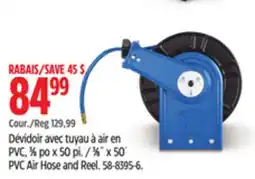 Canadian Tire Mastercraft 3⁄8˝ x 50´ PVC Air Hose and Reel offer