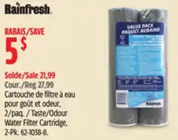 Canadian Tire Rainfresh Taste/Odour Water Filter Cartridge, 2-Pk offer
