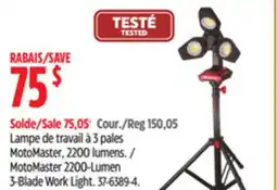 Canadian Tire MotoMaster 2200-Lumen 3-Blade Work Light offer