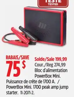 Canadian Tire Motomaster PowerBox Mini offer