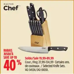 Canadian Tire Selected Master Chef Knife Set offer