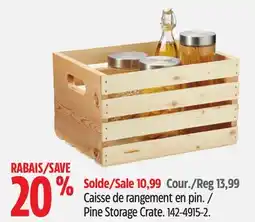 Canadian Tire Adwood Pine Storage Crate offer