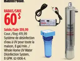 Canadian Tire Whole Home UV Water Disinfection System offer