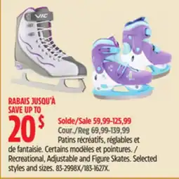 Canadian Tire Recreational, Adjustable and Figure Skates offer
