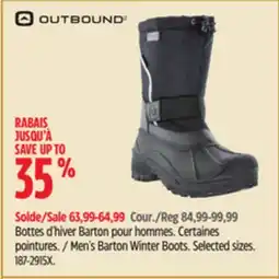 Canadian Tire Outbound Men's Barton Winter Boots. Selected sizes offer