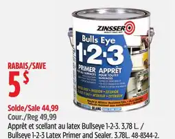 Canadian Tire Zinsser Bullseye 1-2-3 Latex Primer and Sealer offer