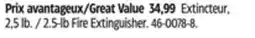 Canadian Tire 2.5-lb Fire Extinguisher offer