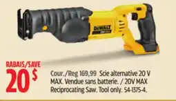 Canadian Tire 20V MAX Reciprocating Saw offer