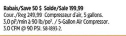 Canadian Tire Mastercraft 5-Gallon Air Compressor offer
