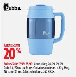 Canadian Tire Keg Mug, 20-oz or 34-oz offer