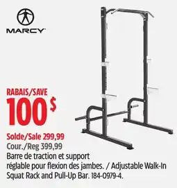 Canadian Tire Adjustable Walk-In Squat Rack and Pull-Up Bar offer