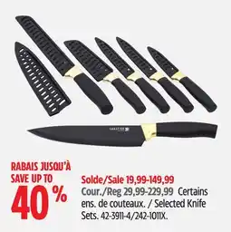 Canadian Tire Selected Knife Sets offer