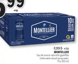 Familiprix MONTELLIER Carbonated natural spring water, 10 x 355 ml offer