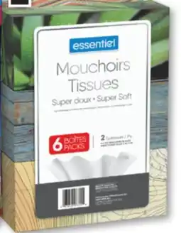Familiprix ESSENTIEL, Tissues, 6 packs offer