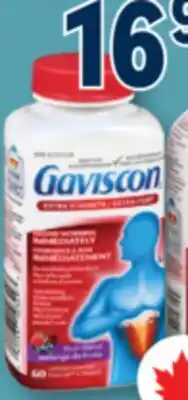Familiprix GAVISCON Pour reflux acide et brûlures d'estomac For acid reflux and heartburn offer