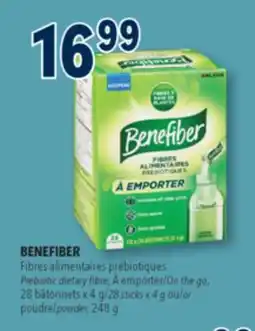 Familiprix BENEFIBER, Prebiotic dietary fibre, On the go, 28 sticks x 4 g or powder 248 g offer