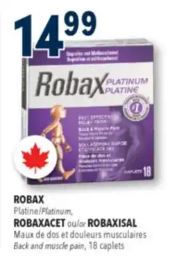 Familiprix ROBAX Platinum, ROBAXACET or ROBAXISAL Back and muscle pain offer