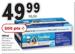 Familiprix Similac 360 Total Care milk-based iron-fortified infant formula Step 1 - 24x59ml offer