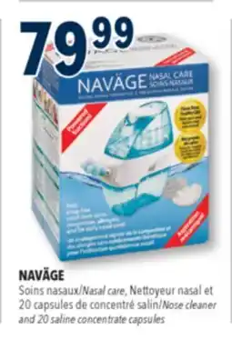 Familiprix NAVÄGE Nasal care, Nose cleaner and 20 saline concentrate capsules offer