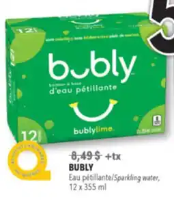 Familiprix BUBLY, Sparkling water, 12 x 355 ml offer