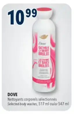 Familiprix DOVE Nettoyants corporels Selected body washes, 517ml or 547ml offer