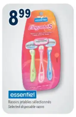 Familiprix ESSENTIEL, Selected disposable razors offer