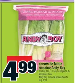 Super C COEURS DE LAITUE ANDY BOY | ANDY BOY ROMAINE LETUCE HEARTS offer