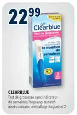 Familiprix CLEARBLUE Pregnancy test with weeks indicator, pack of 2 offer