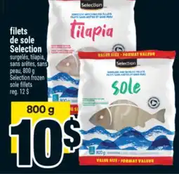 Super C FILETS DE SOLE SELECTION | SELECTION FROZEN SOLE FILLETS offer