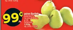 Super C POIRES BARTLETT | BARTLETT PEARS offer
