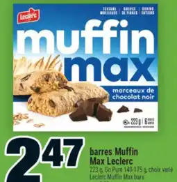 Super C barres Muffin Max Leclerc | Leclerc Muffin Max bars offer