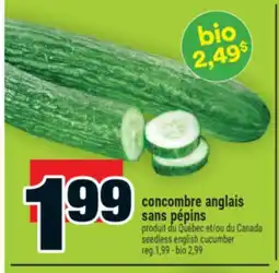 Super C CONCOMBRE ANGLAIS SANS PÉPINS | SEEDLESS ENGLISH CUCUMBER offer