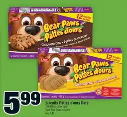 Super C BISCUITS PATTES D'OURS DARE | DARE BEAR PAWS COOKIES offer
