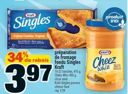 Super C PRÉPARATION DE FROMAGE FONDU SINGLES KRAFT | KRAFT SINGLES PROCESS CHEESE FOOD offer