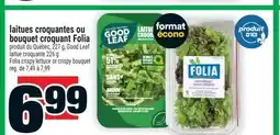 Super C laitues croquantes ou bouquet croquant Folia | Folia crispy lettuce or crispy bouquet offer
