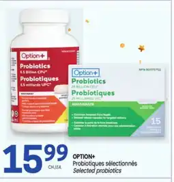 Uniprix OPTION+ Probiotiques sélectionnés / Selected probiotics offer