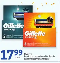 Uniprix GILLETTE Selected razors or cartridges / Rasoirs ou cartouches sélectionnés offer