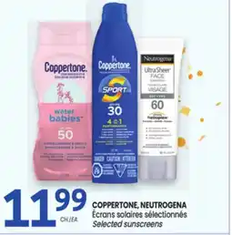 Uniprix COPPERTONE, NEUTROGENA Écrans solaires sélectionnés / Selected sunscreens offer