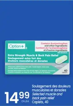 Uniprix Soulagement des douleurs musculaires et dorsales / Selected muscle and back pain relief Caplets offer